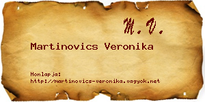 Martinovics Veronika névjegykártya