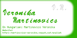 veronika martinovics business card